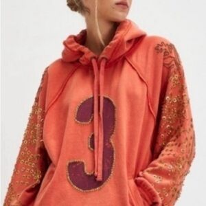 FREE PEOPLE➕WE THE FREE Sparkle Daze Kango Hoodie NWT